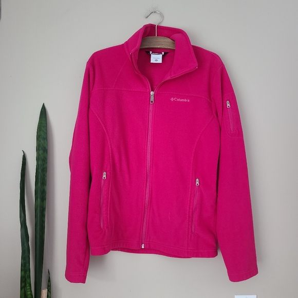 COLUMBIA | Pink Full-Zip Fleece Jacket – Youth 18/20 (Fits Women’s Small) - Picture 2 of 7